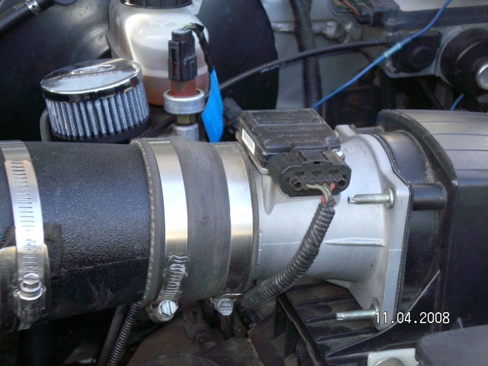 Stock airbox with K&N drop-in filter kept. Just needed to bridge gap with two Mass Airflow gaskets.