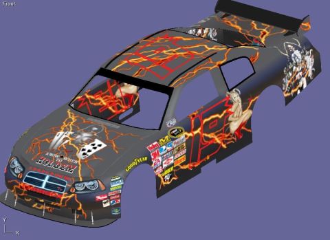 2004 Jeep Wrangler - This is a digital rendering of a race car body, not an actual vehicle from 2004.