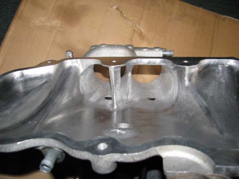 2003 Mercury Marauder - Close-up view of a ported and polished intake manifold, likely for an engine upgrade.