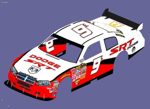 2004 Jeep Wrangler - This is a digital rendering of a Dodge SRT racing car body, not a 2004 Jeep Wrangler.