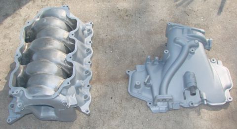 2003 Mercury Marauder - Ported, polished, and port matched. Powder coated engine silver Twin 62MM BBK throttle body.