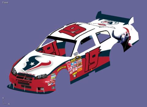 2004 Jeep Wrangler - This is a 3D render of a Dodge Charger NASCAR race car body, not a 2004 Jeep Wrangler.