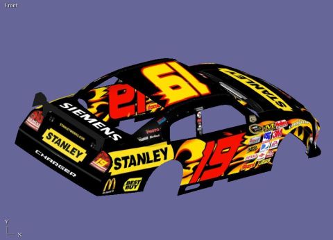 2004 Jeep Wrangler - This is a 3D render of a NASCAR race car body, not a 2004 Jeep Wrangler.