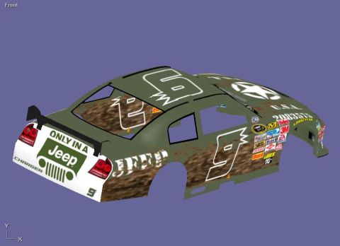 2004 Jeep Wrangler - This is a digital rendering of a race car body, not a 2004 Jeep Wrangler.