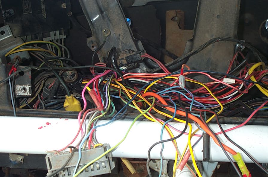 Removed a birds nest of excess wiring.