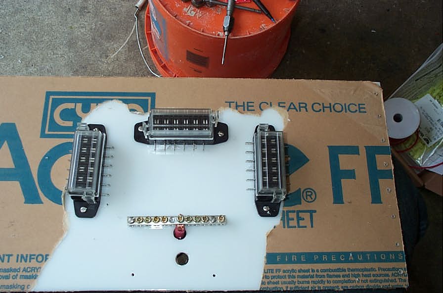 New fuse panel / relay board under way.