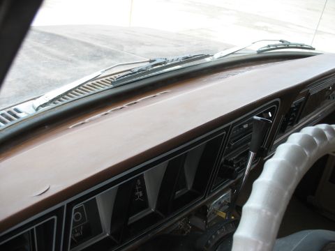 1978 Ford F-250 - Interior view of a 1978 Ford F-250 dashboard, showing the instrument panel and steering wheel.