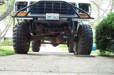 1978 Ford Bronco - Full front shot. I have gotten the coils to stand up a little straighter. but I got some more work to do on them.