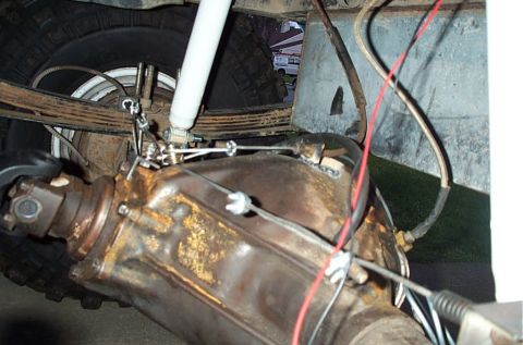 1978 Ford Bronco - Rear shock mounts and Ebrake cables.