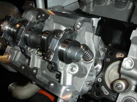 1998 Ford Crown Victoria - Detailed view of an engine's internal components, including the camshaft, valves, and springs.