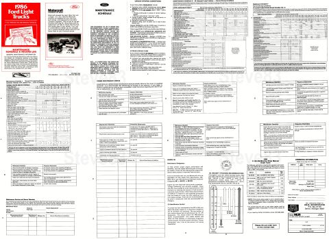 1983 Ford Bronco - Maintenance Schedule for '86 Fullsize Trucks IF THE IMAGE IS TOO SMALL, click it. The chart beginning on p.17 continues to p.22 . http://ww…