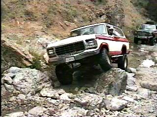 1978 Ford Bronco - Up on a small rock.