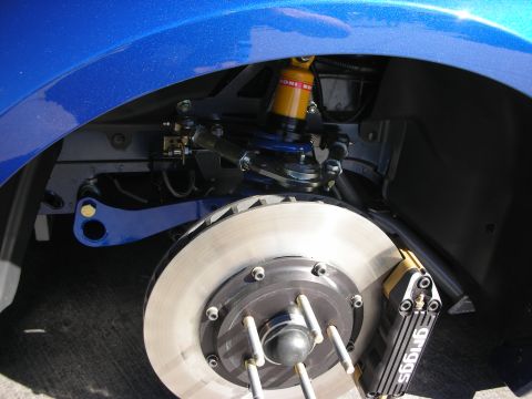 1998 Ford Crown Victoria - Custom front suspension and brake assembly a Griggs Racing caliper.