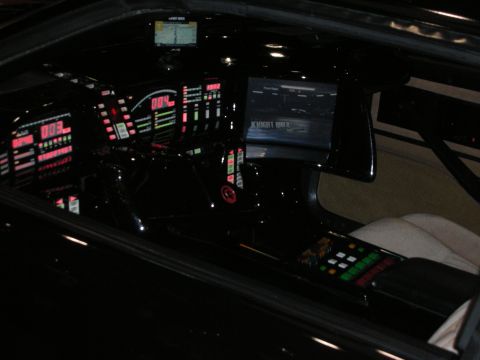1998 Ford Crown Victoria - The iconic interior of KITT from Knight Rider, its distinctive dashboard and screens.