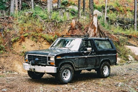 1985 Ford Bronco - The campsite at the head of "the trail" on the way up to the lookout