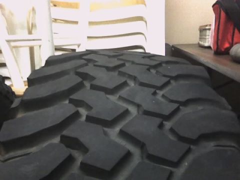 1996 Ford Bronco - The aggressive tread pattern on this tire is designed for off-road traction.