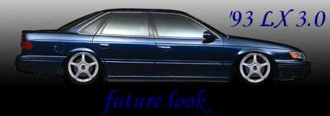 1989 Ford Escort - This blue sedan is a 1993 Ford Taurus LX 3.0, as indicated by the text on the image.