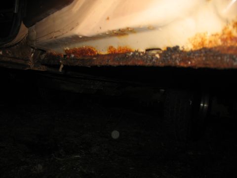 1978 Ford F-250 - Passenger side rear door, inside bottom.
