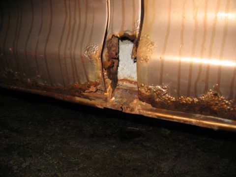 1978 Ford F-250 - Outside of center post of Driver's side.