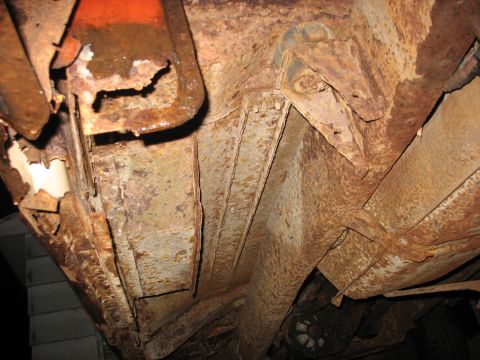 1978 Ford F-250 - Driver's side floor from rear cab mount forward