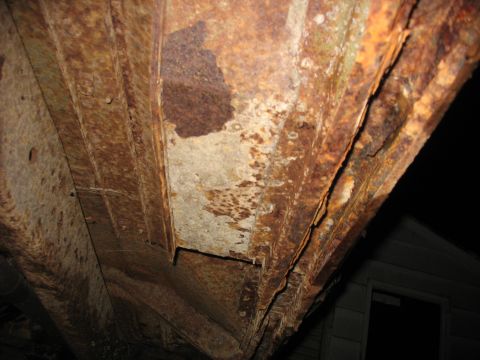 1978 Ford F-250 - passenger side rear floor under second row.