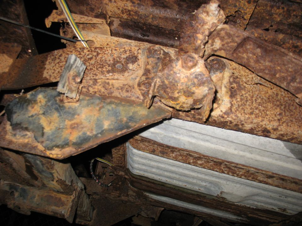 Rear spring hanger, passenger side