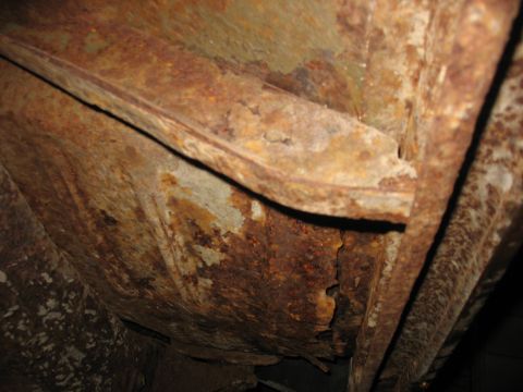1978 Ford F-250 - From center of cab forward, passenger side floor board.