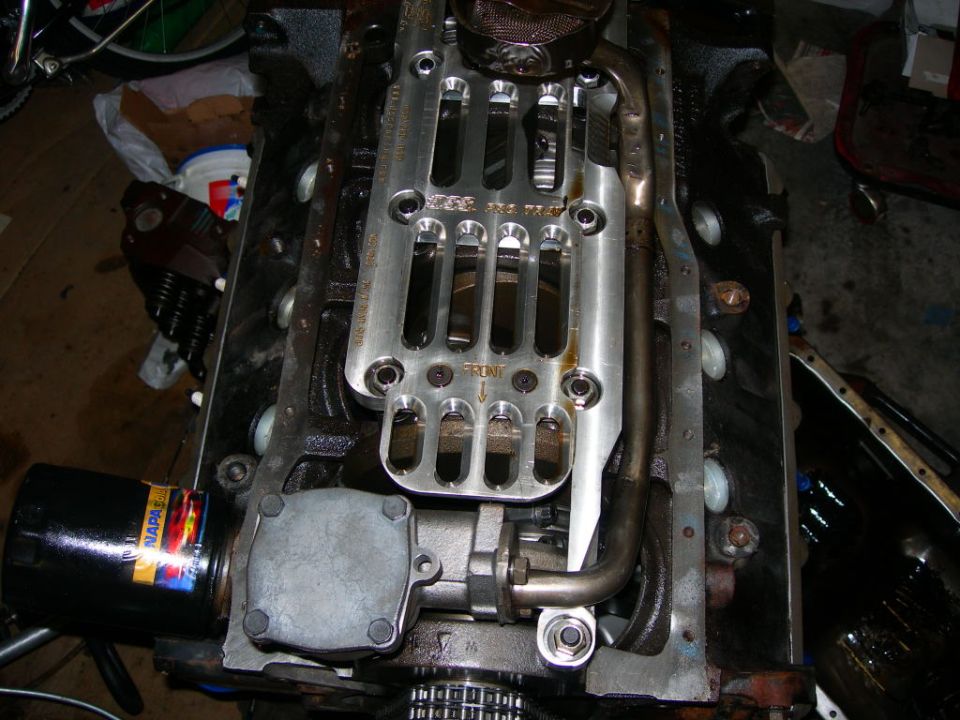 D.S.S. Main support system and windage tray bolted to the bottom end.