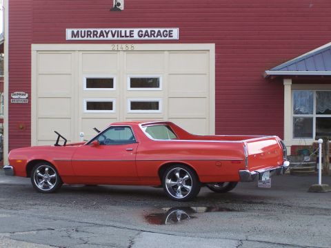 1973 Ford Ranchero - out for a test drive with the new engine & drivetrain, that's why no hood yet.
