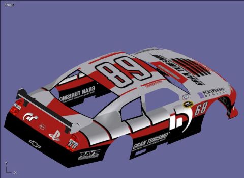 2004 Jeep Wrangler - This is a 3D render of a race car body, not a 2004 Jeep Wrangler.