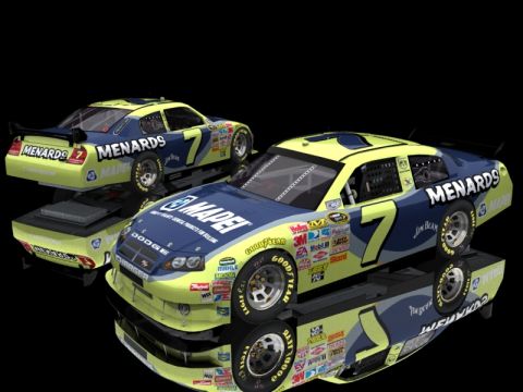 2004 Jeep Wrangler - Two Dodge Charger race cars are displayed with their sponsorships visible against a black background.