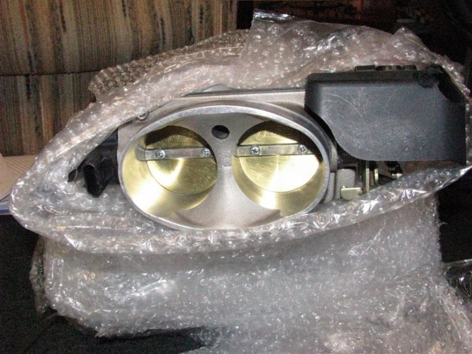 new throttle body wrapped in bubble wrap