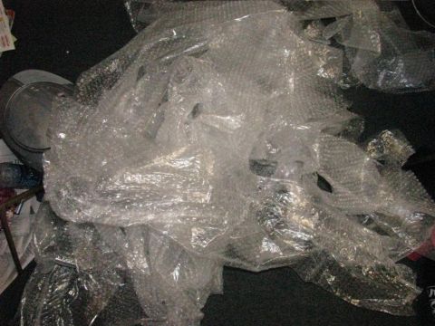 2003 Mercury Marauder - The mountain of bubble wrap.