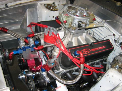 1992 Ford Mustang - Custom Ford Racing engine build with performance upgrades and braided fuel lines.