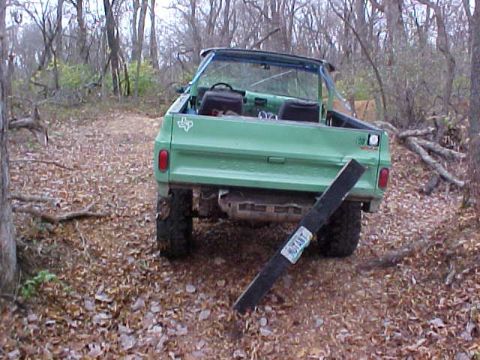 1975 Chevrolet Blazer - rear bumper bolt pulls threw frame hole and digs into ground, causing the opposite side to crease my tailgate