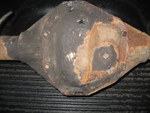 1988 Ford Bronco - Close-up of a rusty rear differential, likely from a truck or SUV.