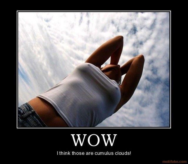 Demotivational meme of a person reaching toward a cloudy sky