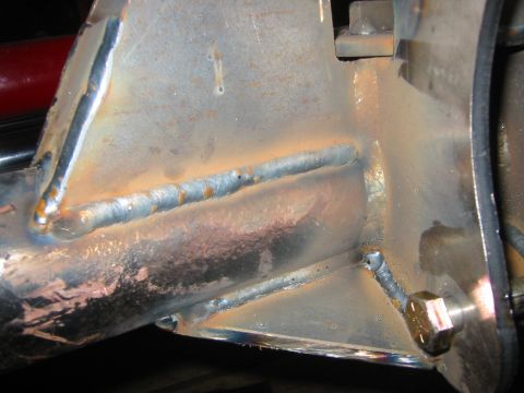 1995 Ford Bronco - Close-up view of a welded metal bracket, showing the craftsmanship and hardware.