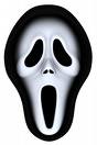 1995 Ford Bronco - The image shows a white ghost-face mask with black accents. The mask has large, dark eyeholes and an open mouth, giving it a screaming expr…