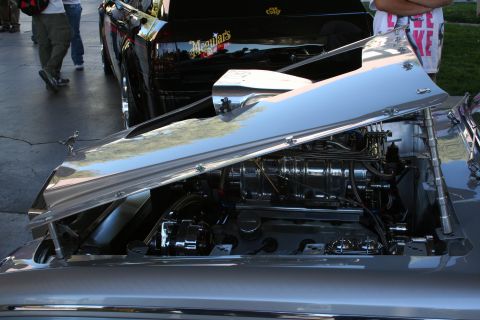 1998 Ford Crown Victoria - Customized engine bay a polished supercharger and intake system.