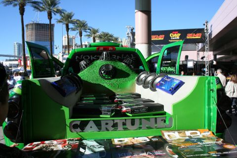 1998 Ford Crown Victoria - Customized green pickup truck bed extensive car audio system with subwoofers and amplifiers.