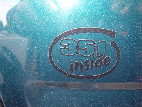 1993 Ford Bronco - 351 Inside fender logo