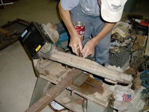 1984 Ford Bronco - cutting tubing on power saw