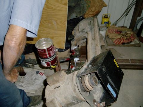 1984 Ford Bronco - cutting tubing on power saw
