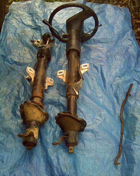 1989 Ford Bronco - my new " non tilt " steering column out of a 1989 f150