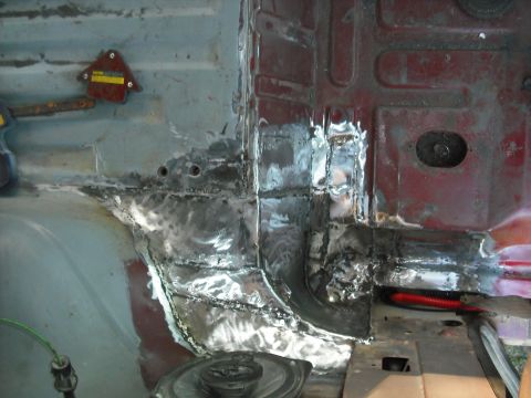 1988 Ford Bronco - hours of work looking down at that huge hole