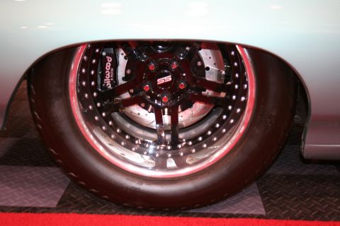 Custom wheel with SS center cap and Wilwood brake caliper
