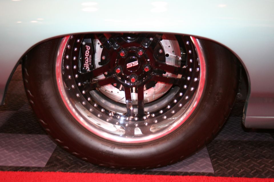 Custom wheel with SS center cap and Wilwood brake caliper