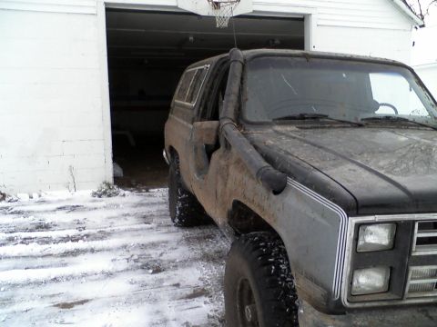1988 Chevrolet Blazer - This 1988 Chevrolet Blazer is equipped with a snorkel and off-road tires, ready for terrain.