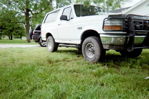1995 Ford Bronco - Taken from the same position as the before picture. Totally finished. Now, just a side note, it seems to me that as these springs "set" to…